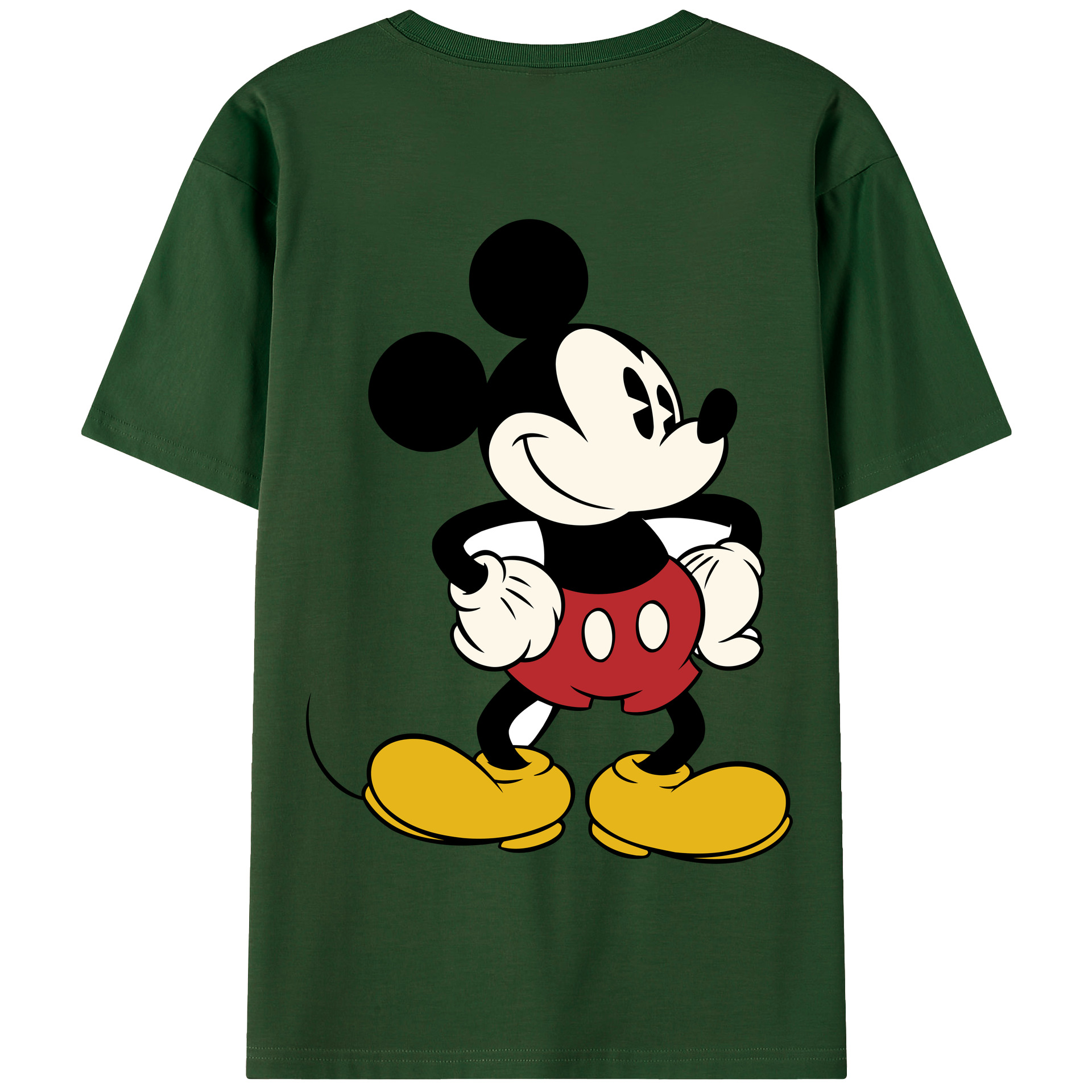 （画像用） ミッキーマウス Mickey Mouse 綿100％半袖Tシャツ（背面プリント）